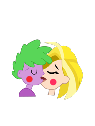 Size: 2448x3264 | Tagged: safe, artist:spike17, spike, human, equestria girls, g4, blushing, crossover, crossover shipping, dc superhero girls, duo, female, high res, humanized, kara danvers, karaspike, love, male, shipping, spikelove, spikexsupergirl, straight, supergirl