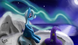 Size: 4269x2439 | Tagged: safe, artist:vinca, trixie, pony, g4, female, mare, missing horn, solo