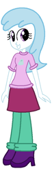 Size: 266x870 | Tagged: safe, artist:dashieguy65, cotton cloudy, equestria girls, g4, clothes, cloud, cutie mark, cutie mark on clothes, equestria girls-ified, female, grin, leggings, shirt, shoes, simple background, skirt, smiling, solo, t-shirt, white background