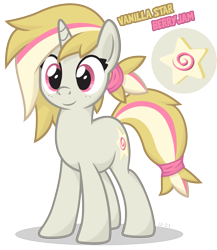 Size: 2503x2881 | Tagged: safe, artist:le-23, oc, oc only, oc:vanilla star berry jam, pony, unicorn, cute, cutie mark, female, high res, horn, mare, simple background, solo, transparent background, unicorn oc