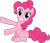 Size: 1600x1389 | Tagged: safe, artist:lahirien, pinkie pie, earth pony, pony, g4, my little pony: friendship is magic, not asking for trouble, .ai available, cute, diapinkes, female, mare, pointing, simple background, sitting, smiling, solo, transparent background, vector