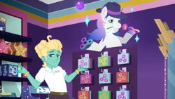 Size: 3410x1920 | Tagged: safe, screencap, zephyr breeze, pony, dashing through the mall, equestria girls, equestria girls specials, g4, my little pony equestria girls: better together, my little pony equestria girls: holidays unwrapped, male, solo