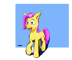 Size: 816x681 | Tagged: safe, artist:i love hurt, earth pony, pony, not fluttershy, simple background, solo