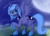 Size: 2800x2000 | Tagged: safe, artist:ponyjhooves, princess luna, alicorn, pony, g4, crying, floppy ears, high res, implied princess celestia, moon, night, raised hoof, s1 luna, sad, shooting star, solo, talking