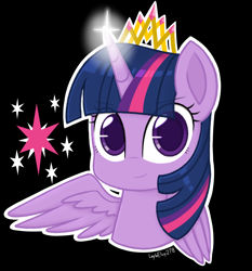 Size: 1358x1458 | Tagged: safe, artist:laylaelvy278, twilight sparkle, alicorn, pony, g4, jewelry, looking at you, smiling, solo, tiara, twilight sparkle (alicorn)