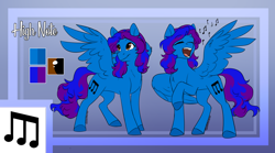 Size: 1280x712 | Tagged: safe, artist:cosmalumi, oc, oc only, oc:high note, pegasus, pony, female, mare, reference sheet, simple background, singing, solo, transparent background