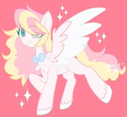 Size: 2840x2607 | Tagged: safe, oc, oc only, oc:ninny, pegasus, pony, bowtie, heterochromia, high res, looking at you, simple background, sparkles