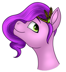 Size: 1547x1697 | Tagged: safe, artist:dancingkinfiend, pipp petals, pony, g5, adorapipp, bust, cute, female, green eyes, looking at you, mare, portrait, simple background, smiling, solo, transparent background