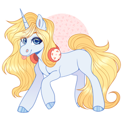 Size: 1024x1024 | Tagged: safe, artist:sadelinav, oc, oc only, oc:crystal summer, pony, unicorn, female, headphones, mare, simple background, solo, tongue out, transparent background