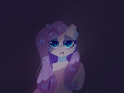 Size: 2000x1500 | Tagged: safe, artist:mirtash, maud pie, earth pony, pony, g4, alternate hairstyle, alternate universe, looking at you, purple background, simple background, solo