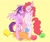 Size: 1024x867 | Tagged: safe, artist:kilobaxi1, twilight sparkle, alicorn, earth pony, pony, g4, alcohol, balloon, bipedal, blushing, bong, confetti, drugs, floppy ears, high, highlight sparkle, laughing, levitation, magic, open mouth, smiling, smoking, telekinesis, twilight sparkle (alicorn)