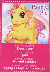 Size: 500x726 | Tagged: safe, pearly pie, pegasus, pony, g3, official, backcard, colored wings, solo, wings