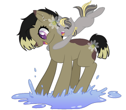 Size: 1068x936 | Tagged: safe, artist:katelynleeann42, oc, oc only, earth pony, pony, female, filly, mare, puddle, simple background, transparent background