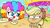 Size: 1024x576 | Tagged: safe, screencap, applejack, fluttershy, earth pony, pegasus, pony, g4, g4.5, lolly-pop, my little pony: pony life, applejack's hat, clown, clown makeup, clown nose, clown wig, cowboy hat, duo, duo female, female, flutterclown, hat, nervous, red nose, wavy mouth