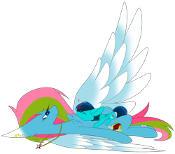 Size: 2608x2299 | Tagged: safe, artist:mediasmile666, oc, oc only, oc:media smile, pegasus, pony, colored wings, duo, female, gradient wings, high res, jewelry, lidded eyes, mare, pendant, simple background, transparent background, wings