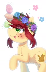 Size: 1155x1812 | Tagged: safe, artist:patchnpaw, oc, oc only, oc:canni soda, pony, galacon, easter, easter egg, holiday, mascot, solo