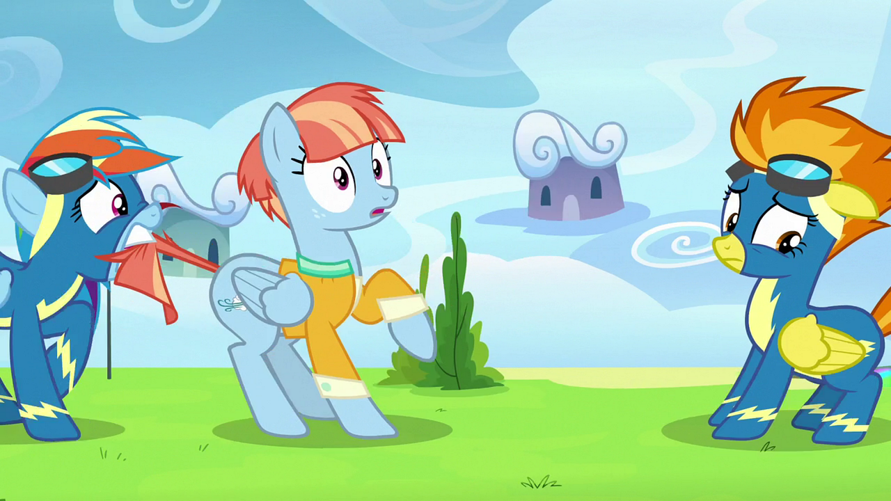 Safe Screencap Rainbow Dash Spitfire Windy Whistles