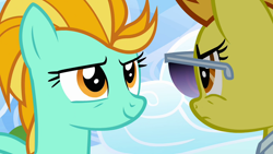 Size: 1920x1080 | Tagged: safe, screencap, lightning dust, spitfire, pegasus, pony, g4, wonderbolts academy, female, mare