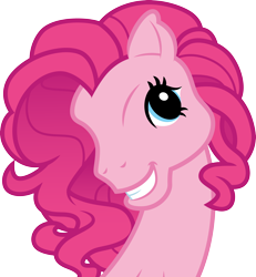 Size: 3000x3251 | Tagged: safe, artist:cloudy glow, pinkie pie, earth pony, pony, g4, too many pinkie pies, .ai available, g3 faic, high res, pinkie's silly face, solo, vector
