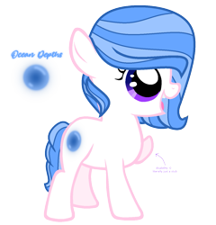 Size: 1215x1266 | Tagged: safe, artist:hate-love12, oc, oc only, oc:ocean depths, earth pony, pony, amputee, congenital amputee, female, filly, missing leg, missing limb, simple background, solo, stump (limb), transparent background