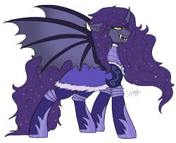Size: 1232x1000 | Tagged: safe, alternate version, artist:wiggles, oc, oc only, oc:amelia valkyria, alicorn, bat pony, bat pony alicorn, pony, armor, bat wings, female, horn, mare, solo, wings