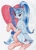 Size: 2966x4078 | Tagged: safe, artist:40kponyguy, derpibooru exclusive, sonata dusk, pegasus, pony, g4, bedroom eyes, chest fluff, clothes, cute, cutie mark background, ear fluff, equestria girls ponified, female, high res, looking at you, mare, pegasus sonata dusk, ponified, ponytail, raised hoof, simple background, socks, solo, traditional art