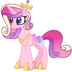 Size: 1024x1024 | Tagged: safe, artist:emeraldblast63, princess cadance, alicorn, pony, g4, g4.5, my little pony: pony life, what goes updo, spoiler:pony life s02e17, female, g4.5 to g4, redesign, simple background, solo, transparent background, vector