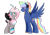 Size: 2931x2045 | Tagged: safe, artist:kraytt-05, oc, oc only, oc:cotton foam, oc:rainbow thunder, hybrid, duo, female, high res, interspecies offspring, magical lesbian spawn, male, mare, multicolored hooves, offspring, parent:oc:fluffle puff, parent:queen chrysalis, parent:rainbow dash, parent:soarin', parents:canon x oc, parents:chrysipuff, parents:soarindash, simple background, stallion, transparent background, unshorn fetlocks