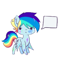 Size: 2600x2200 | Tagged: safe, artist:kraytt-05, oc, oc only, oc:philadelfia, pony, animated, colt, gif, high res, male, multicolored hair, offspring, parent:rainbow dash, parent:soarin', parents:soarindash, rainbow hair, simple background, solo, transparent background