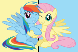 Size: 800x533 | Tagged: safe, screencap, fluttershy, rainbow dash, pegasus, pony, fame and misfortune, g4, flawless