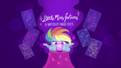 Size: 1920x1080 | Tagged: safe, screencap, rainbow dash, pegasus, pony, g4.5, little miss fortune, my little pony: pony life, spoiler:pony life s02e20, crystal ball, tiny pop, title card