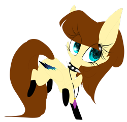 Size: 2492x2406 | Tagged: safe, artist:mediasmile666, oc, oc only, pegasus, pony, choker, coat markings, female, high res, jewelry, mare, pendant, simple background, socks (coat markings), solo, spiked choker, starry eyes, starry wings, transparent background, wingding eyes, wings