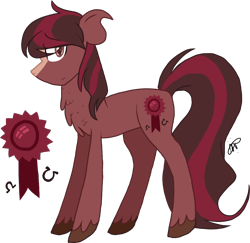 Size: 1178x1145 | Tagged: safe, artist:gallantserver, oc, oc only, oc:rodeo ribbon, earth pony, pony, male, offspring, parent:cherry jubilee, parent:trouble shoes, parents:cherryshoes, simple background, solo, stallion, transparent background