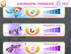 Size: 2048x1536 | Tagged: safe, budge studios, rainbow dash, rarity, twilight sparkle, alicorn, pony, g4, my little pony rainbow runners, pony power, rainbow power, twilight sparkle (alicorn)