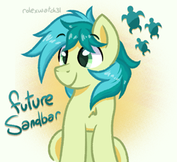 Size: 1173x1080 | Tagged: safe, artist:rolexwatch31, sandbar, earth pony, pony, g4, cute, cutie mark, happy, male, older, older sandbar, sandabetes, smiling, solo, stallion