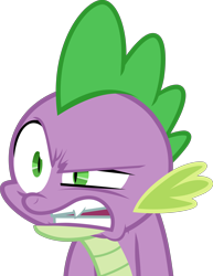 Size: 3000x3890 | Tagged: safe, artist:frownfactory, spike, dragon, g4, just for sidekicks, angry, faic, high res, male, simple background, solo, transparent background, vector