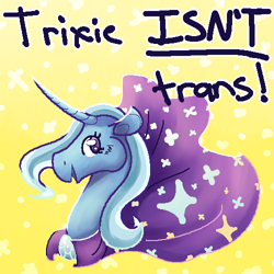 Size: 500x500 | Tagged: safe, anonymous artist, trixie, pony, unicorn, g4, adventure in the comments, cape, cis, clothes, comments locked down, female, lowres, mare, png, trixie's cape, user meltdown in the comments