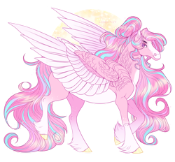 Size: 1024x949 | Tagged: safe, artist:sadelinav, oc, oc only, oc:aphrodite loveheart, pegasus, pony, female, mare, simple background, solo, transparent background, two toned wings, wings