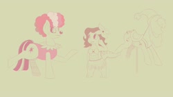 Size: 4096x2304 | Tagged: safe, artist:flutterfigle, spike, twilight sparkle, dragon, pony, unicorn, g4, the ticket master, mannequin, monochrome