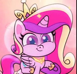 Size: 460x442 | Tagged: safe, artist:grandescartoons, screencap, princess cadance, alicorn, pony, g4, g4.5, my little pony: pony life, what goes updo, cropped, crown, cute, cutedance, female, jewelry, regalia, solo, trotting