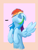 Size: 463x614 | Tagged: safe, artist:i love hurt, rainbow dash, pegasus, pony, g4, sleeping, solo