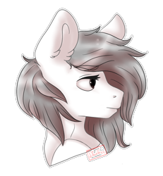 Size: 1200x1300 | Tagged: safe, artist:diantrex, oc, oc only, oc:meel, earth pony, pony, bust, long mane, looking back, male, portrait, simple background, solo, transparent background