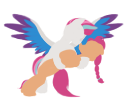 Size: 1400x1100 | Tagged: safe, artist:rockhoppr3, sunny starscout, zipp storm, earth pony, pegasus, pony, g5, boop, duo, female, lesbian, noseboop, ship:sunnystorm, simple background, spread wings, transparent background, wings