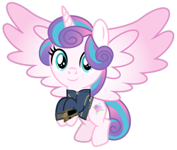 Size: 1024x865 | Tagged: safe, artist:php170, princess flurry heart, alicorn, pony, fallout equestria, g4, clothes, fallout, female, filly, filly flurry heart, jumpsuit, older, older flurry heart, pipboy, simple background, smiling, solo, transparent background, vault suit, vector