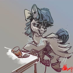 Size: 4000x4000 | Tagged: safe, artist:alumx, cozy glow, pegasus, pony, g4, absurd resolution, chocolate, chocolate milk, everything is ruined, exploitable meme, female, filly, meme, milk, pure concentrated unfiltered evil of the utmost potency, pure unfiltered evil, solo, spilled milk