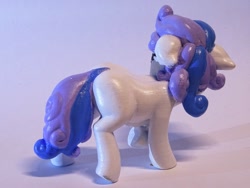 Size: 1600x1200 | Tagged: safe, artist:pessimizer, sweetie belle, pony, unicorn, g4, 3d print, female, figurine, filly, irl, looking back, photo, raised hoof, solo