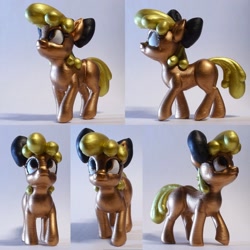 Size: 1228x1228 | Tagged: safe, artist:pessimizer, apple bloom, earth pony, pony, g4, 3d print, bronze, female, figurine, filly, irl, photo, recolor, solo, walking