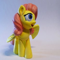 Size: 1279x1279 | Tagged: safe, artist:pessimizer, fluttershy, pegasus, pony, g4, 3d print, figurine, irl, photo, smiling, solo, spread wings, wings
