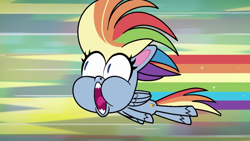 Size: 1920x1080 | Tagged: safe, screencap, rainbow dash, pegasus, pony, g4.5, my little pony: pony life, playwright or wrong, faic, poggers, rainbow dash is best facemaker