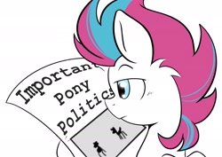 Size: 2048x1448 | Tagged: safe, artist:balychen, zipp storm, pegasus, pony, g5, comic, female, mare, newspaper, reading, simple background, text, white background